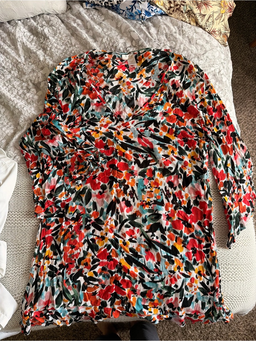 Anne Cole Multicolor Floral Wrap-Style Swim Coverup